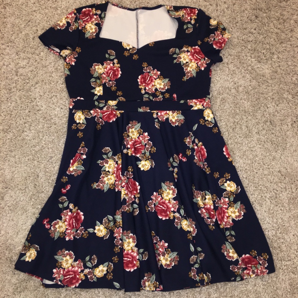 (2/$30) Boutique Floral Sweetheart Dress